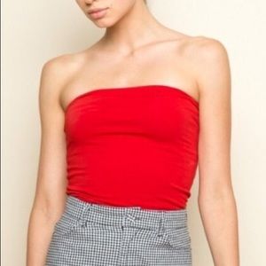 Red Brandy Melville Tube Top